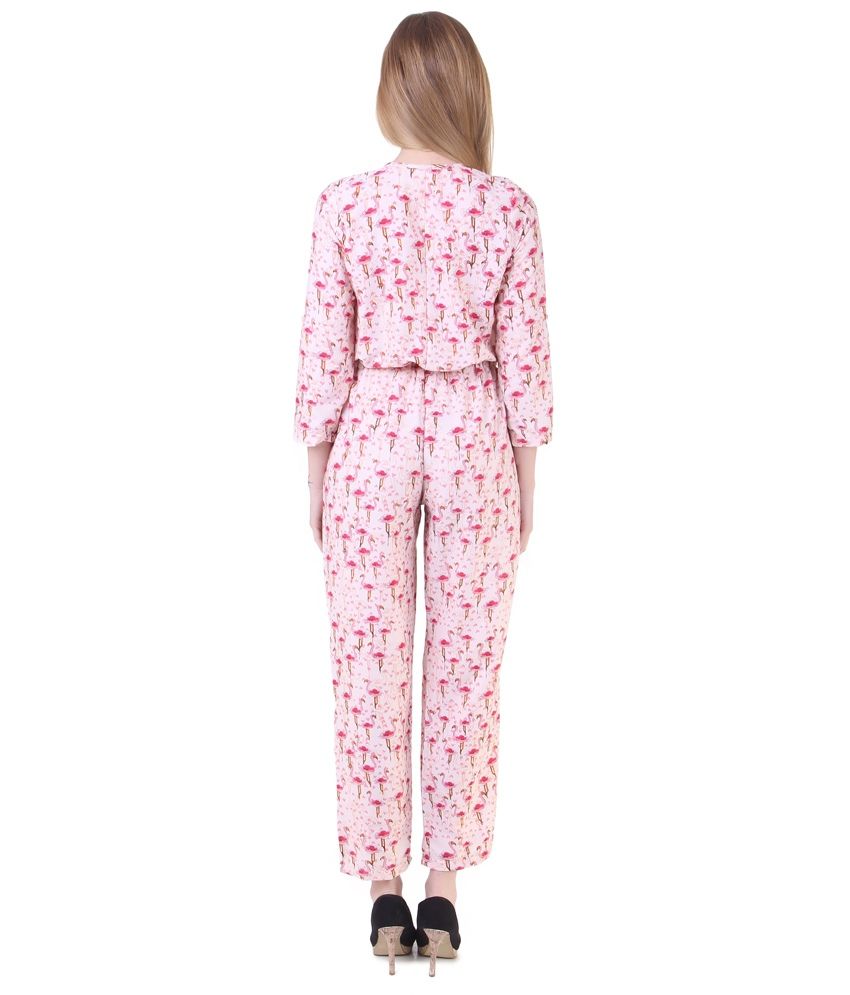 Silk Weavers Pink Polyester Jumpsuits Buy Silk Weavers Pink Polyester