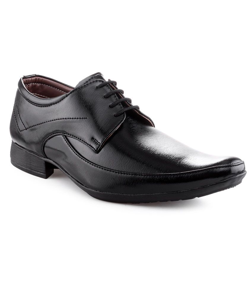 S R Footwear Black Office Artificial Leather Formal Shoes Price in ...