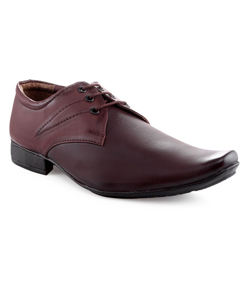 S R Footwear Brown Synthetic Leather 