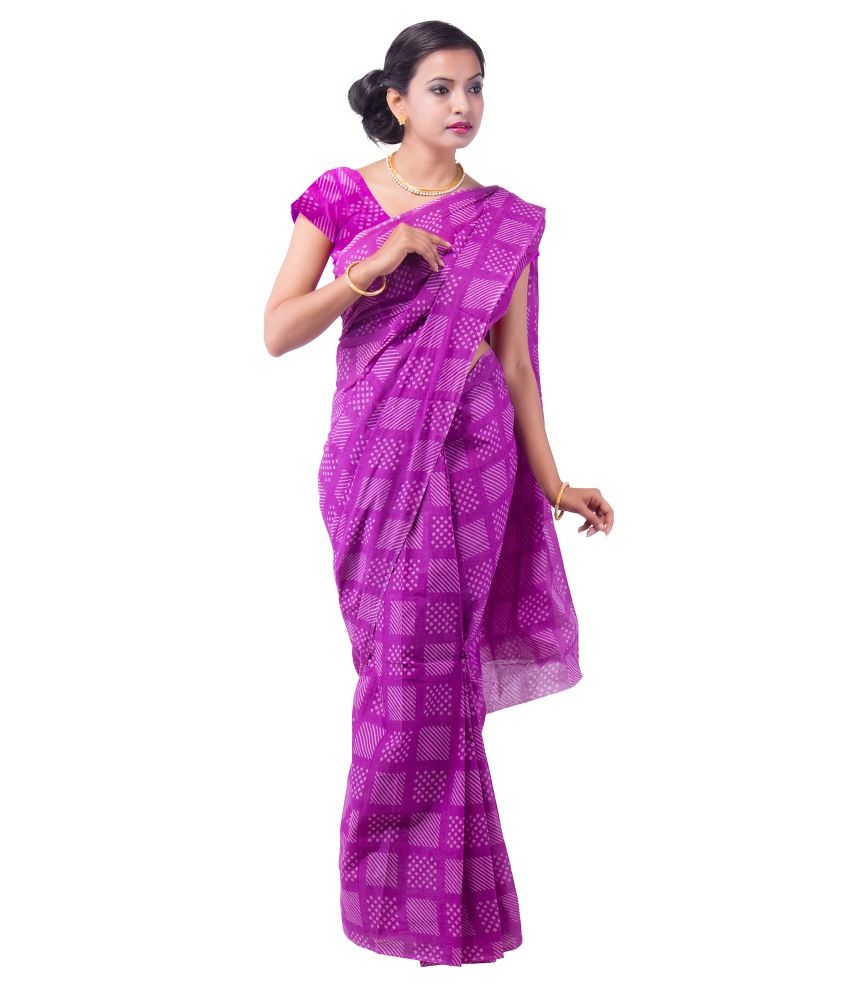 bandhani cotton saree with blouse