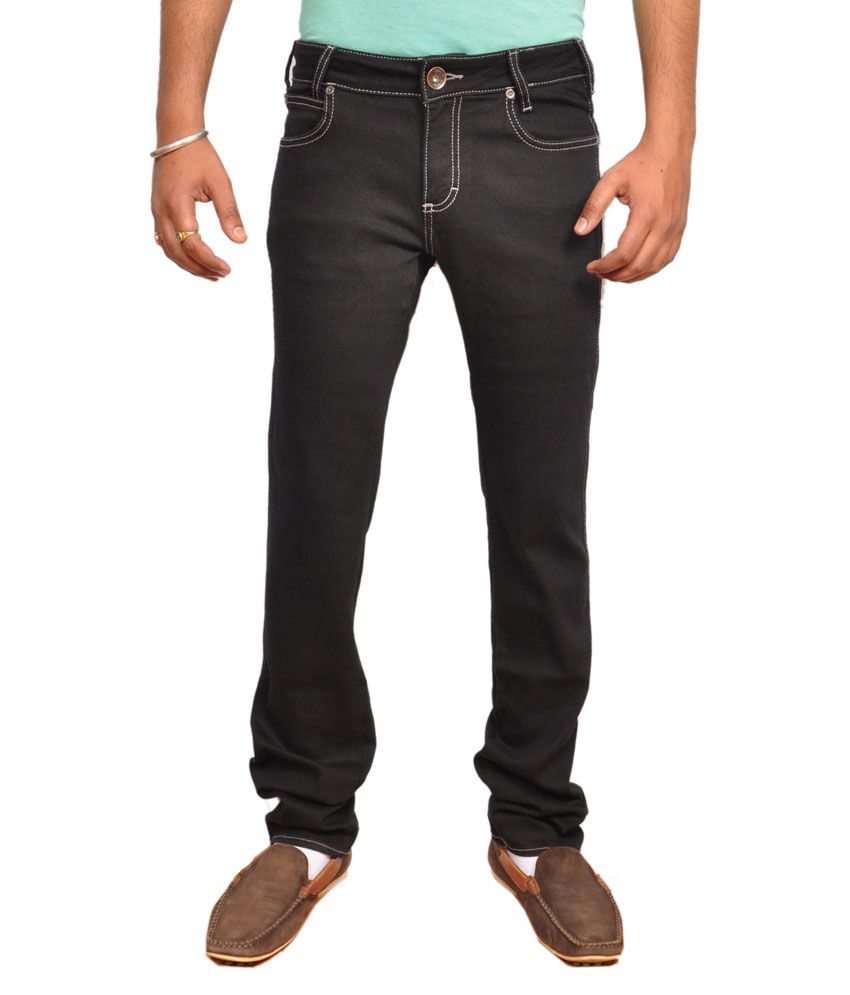 Wrangler Slim Fit Lycra Jeans Black Color For Men - Buy Wrangler Slim ...