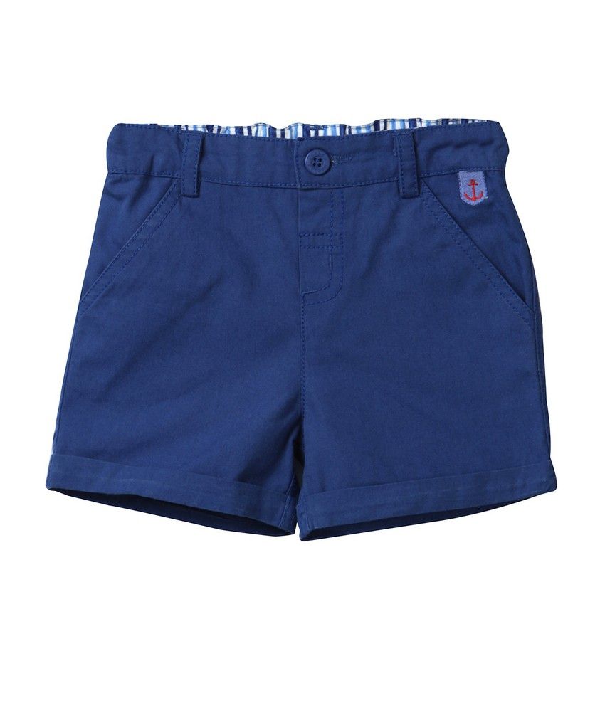 Anchor Emb. Shorts Blue - Buy Anchor Emb. Shorts Blue Online at Low ...