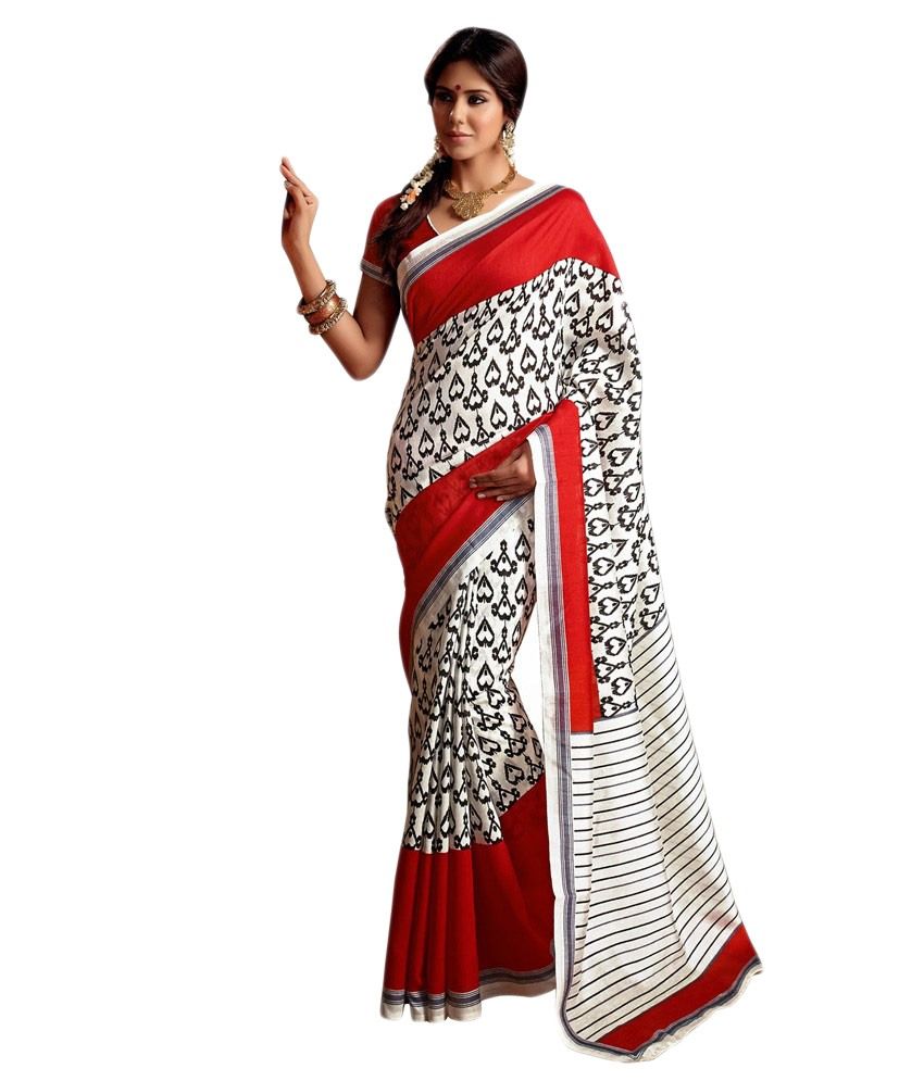 Cutie Pie Red Art Silk Saree Buy Cutie Pie Red Art Silk Saree Online 2771