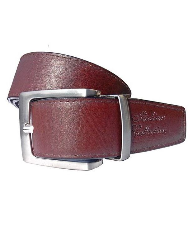 Wholesome Deal Brown And Black Non Leather Pin Buckle Belt