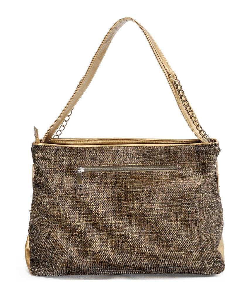 Stylocus Brown Zip Jute Shoulder Bag Buy Stylocus Brown Zip Jute