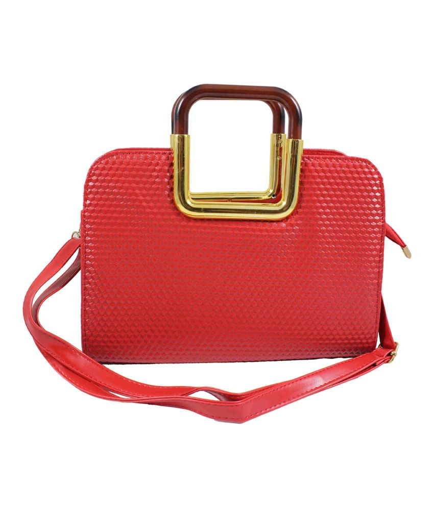 B&C Red Shoulder Bag with Sling Bag - Buy B&C Red Shoulder Bag with ...