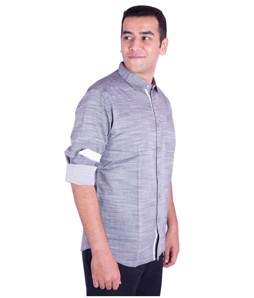 grey casual shirt