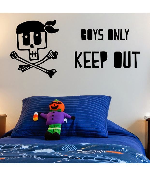 Destudio Boys Pirate Keep Out Kids Wall Decal Black Buy Destudio Boys Pirate Keep Out Kids Wall Decal Black Online At Best Prices In India On Snapdeal