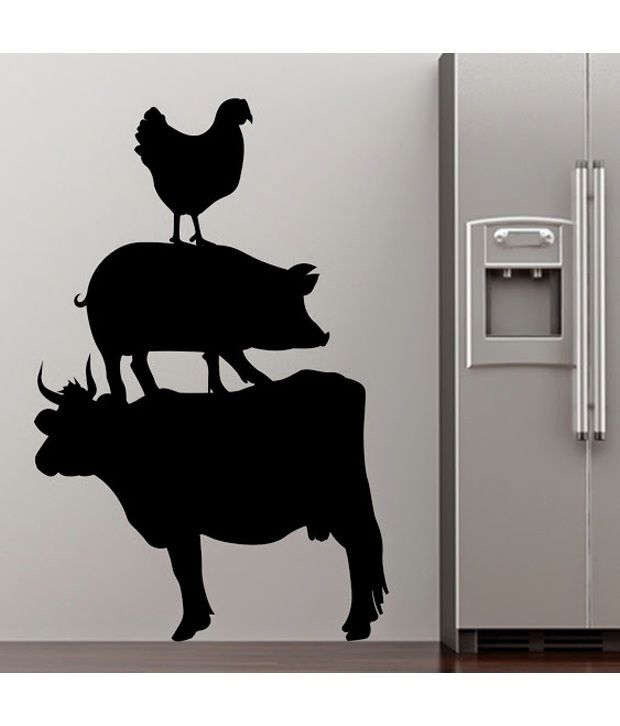 Destudio Farm Kids Kitchen Animal Wall, Farm Animal Wall Decals