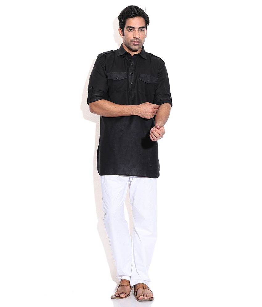 TwoPeople India Bol Bachhan Black Pathani Kurta Buy TwoPeople