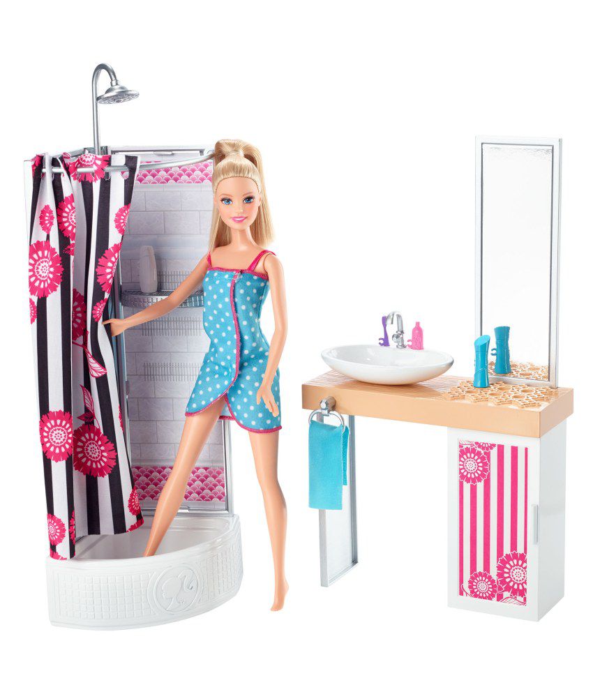 Barbie Doll With Deluxe Bathroom And Accessory Buy Barbie Doll With Deluxe Bathroom And Accessory Online At Low Price Snapdeal