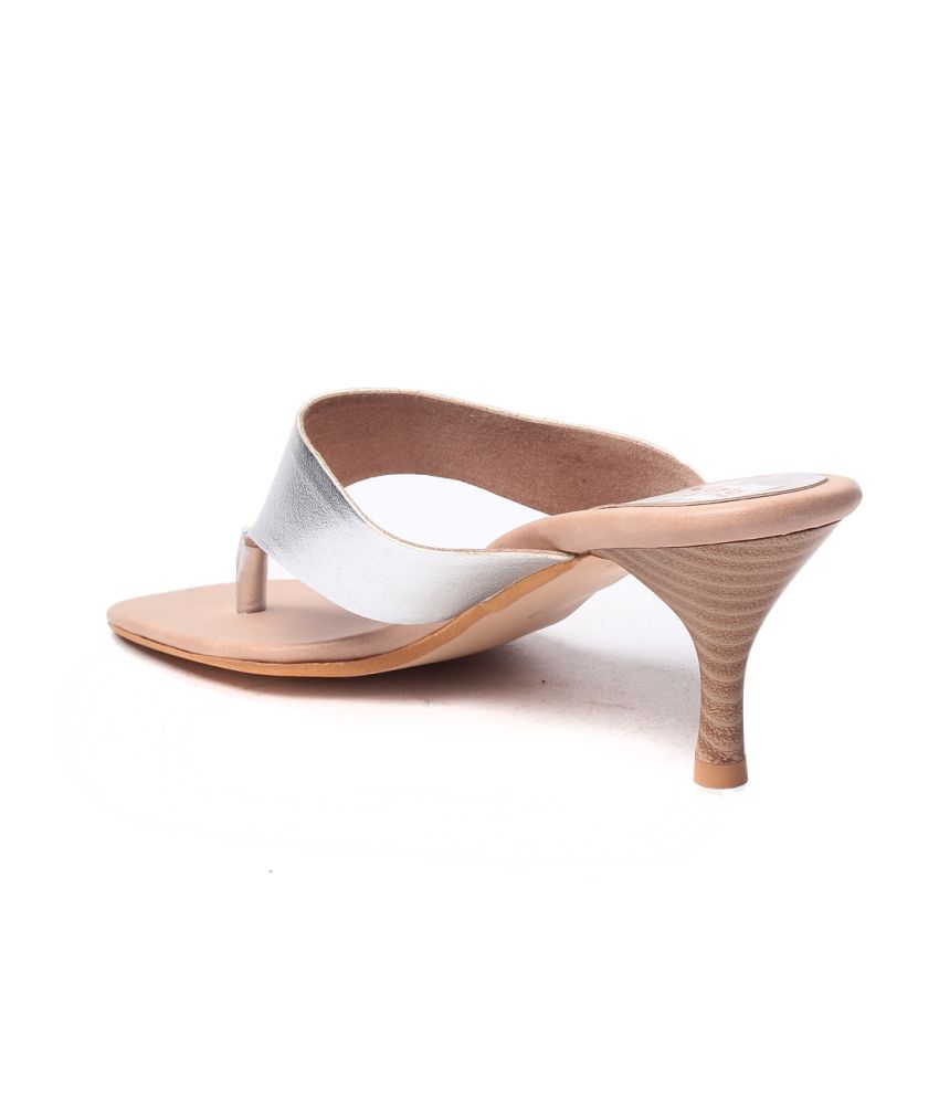 silver high heels open toe