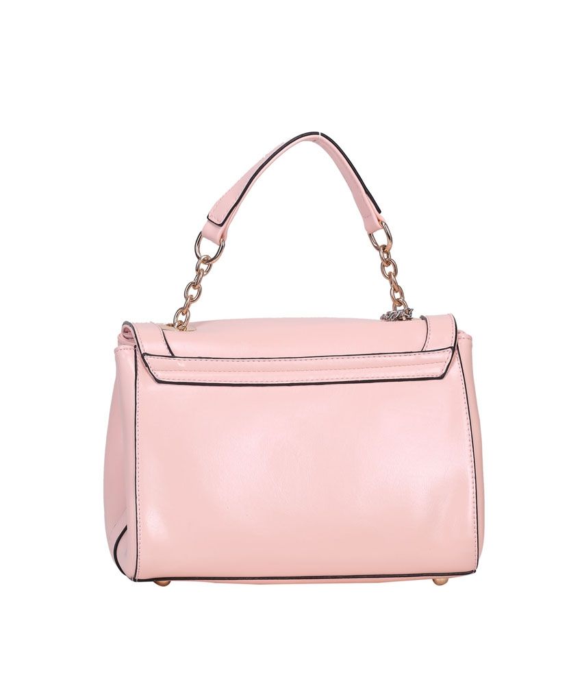 Adara Beige Faux Leather Hand Bag - Buy Adara Beige Faux Leather Hand