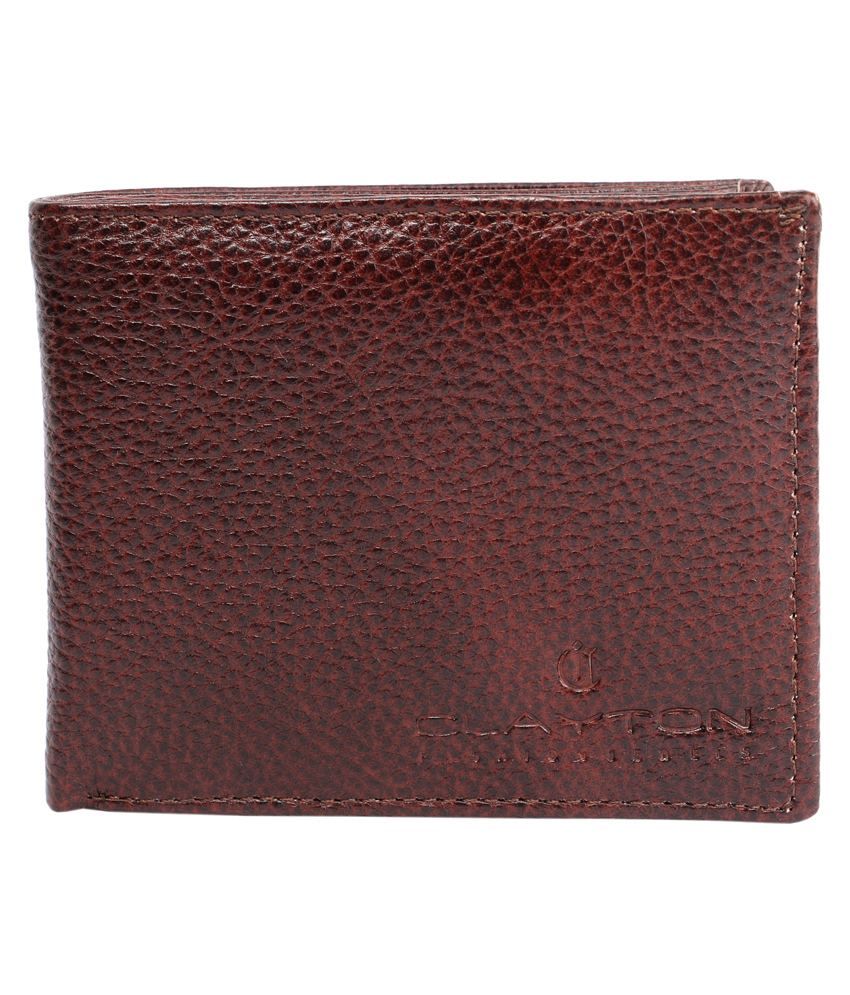 Clayton Dark Brown Leather Wallet For Men Buy Online at Low Price in