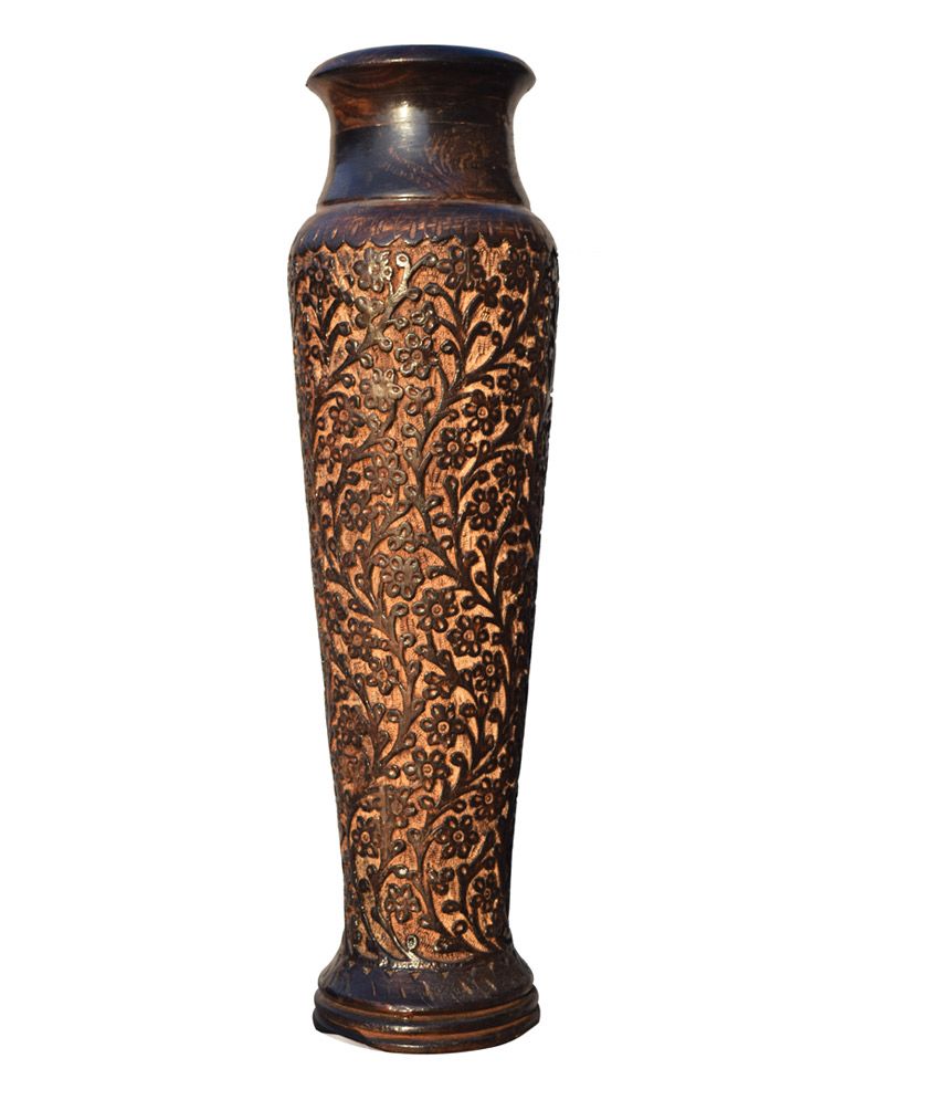 Craftour Wooden Antique Finish Flower Pot Buy Craftour Wooden Antique