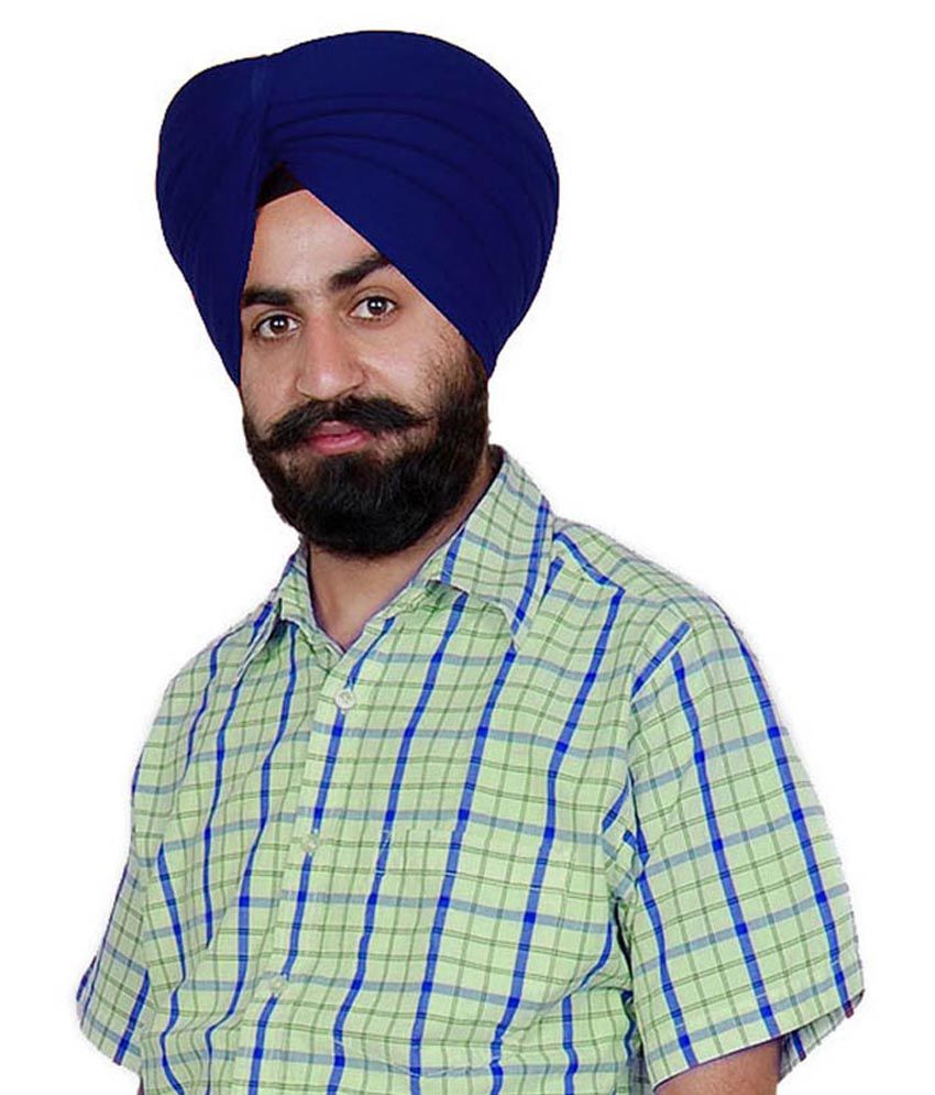 blue shirt combination turban