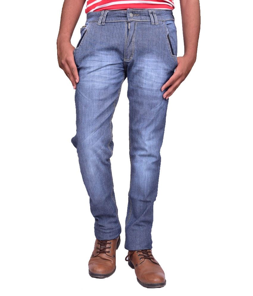     			British Terminal Blue Cotton Skinny Jeans