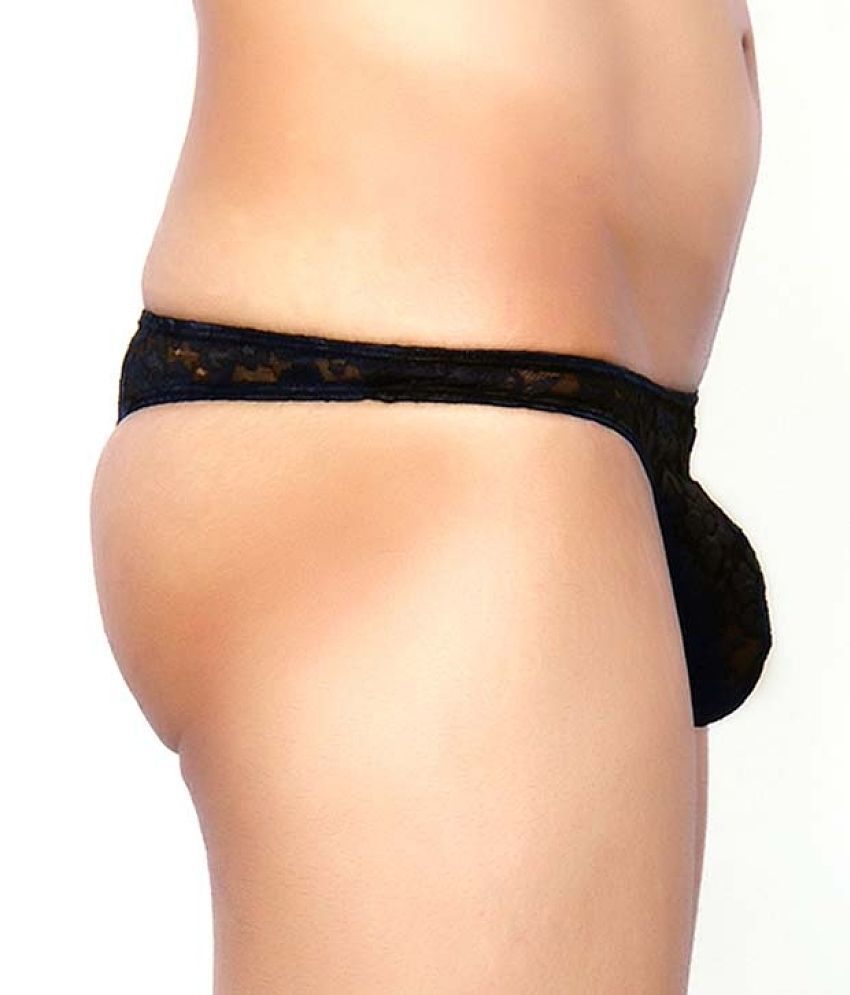 Modern Men La Intimo: Lace Comfy Thong (Black) - 70 - 75 Cms 2025 at ShopCircuit | ONDC
