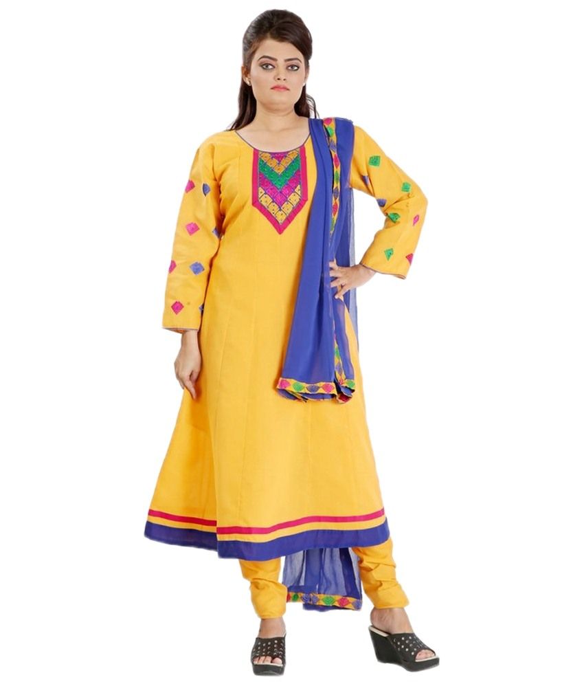 yellow cotton churidar