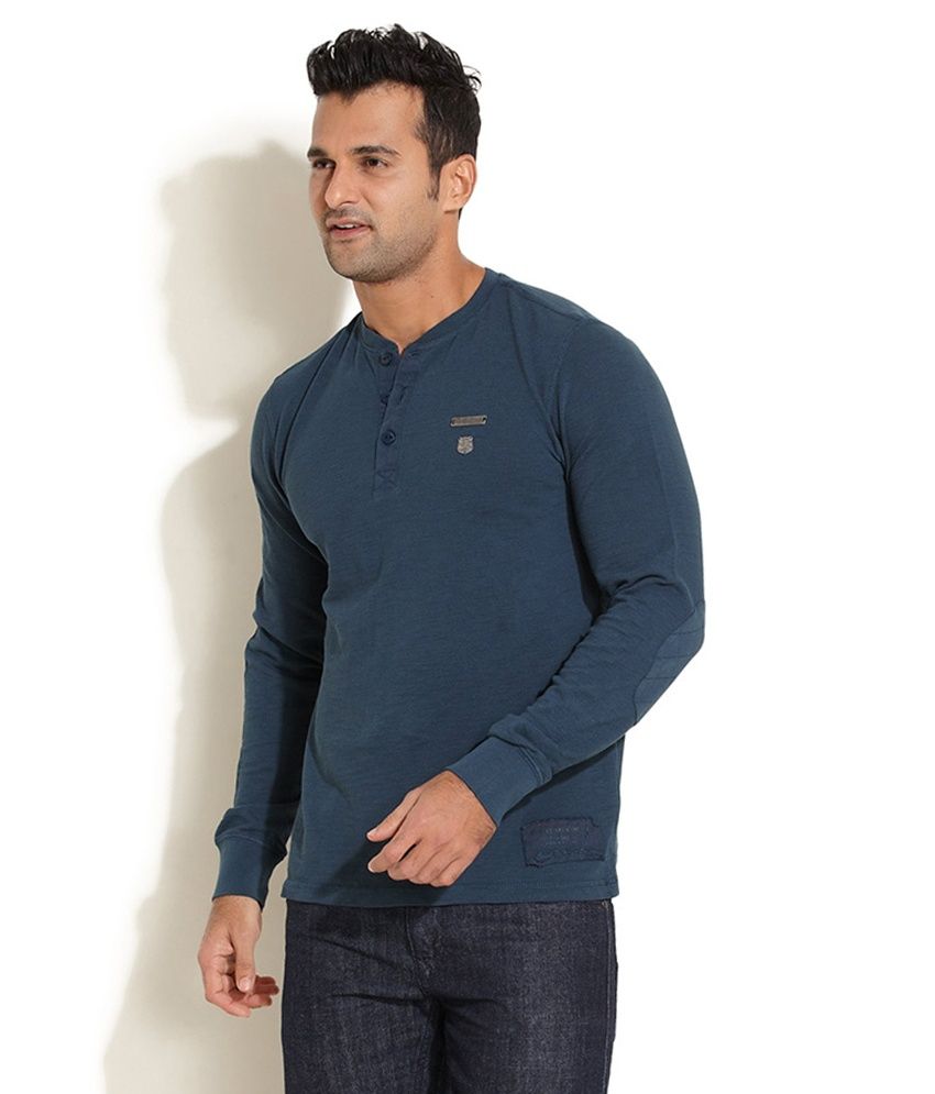 Lee Blue Casual Solids Cotton Full 
