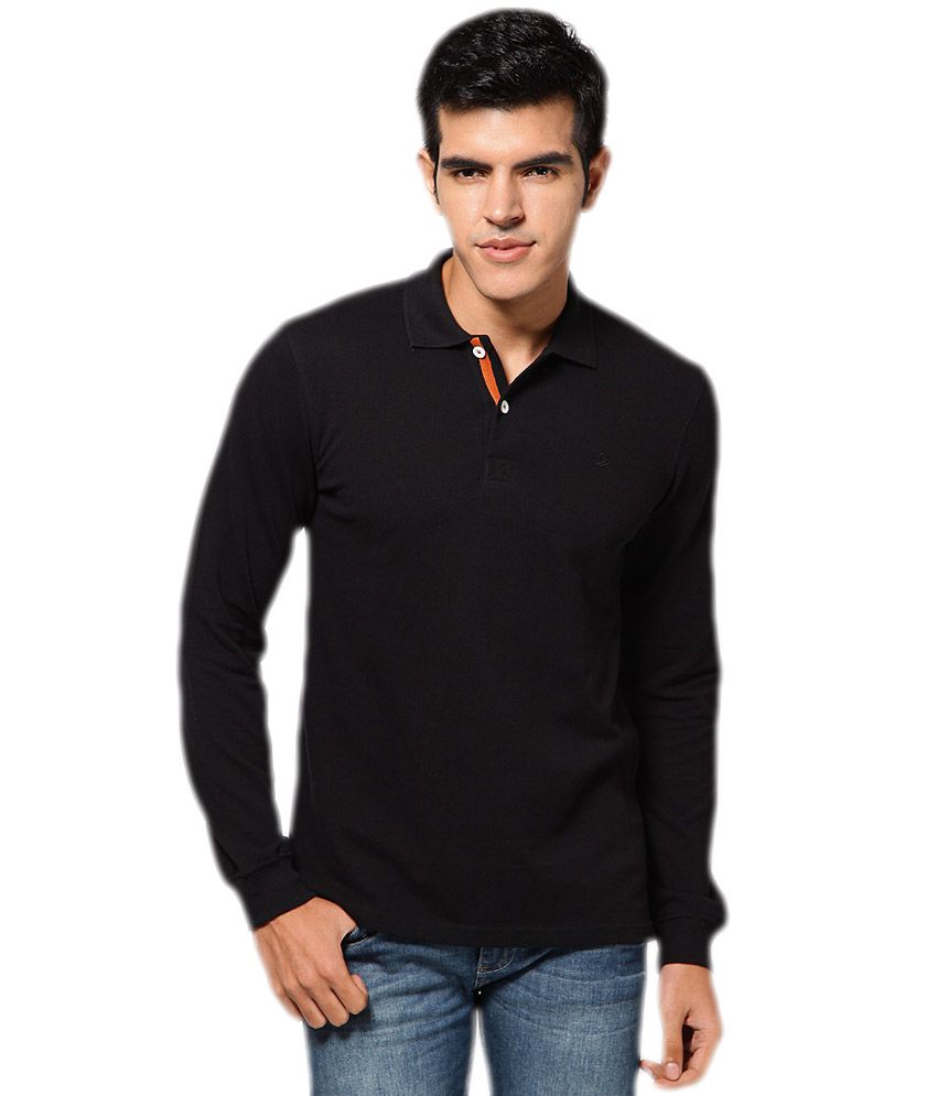 Beverly Hills Polo Club Black Cotton Full Sleeves Polo T-Shirt - Buy ...