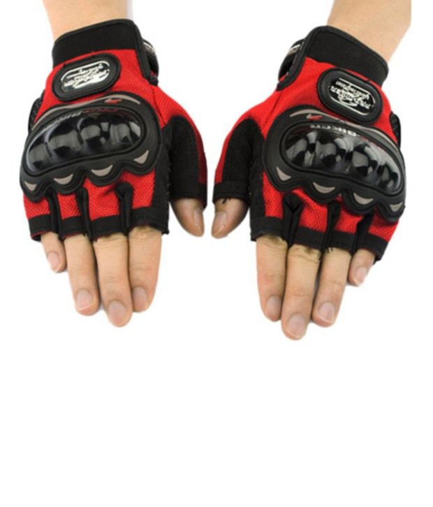 biker gloves half cut