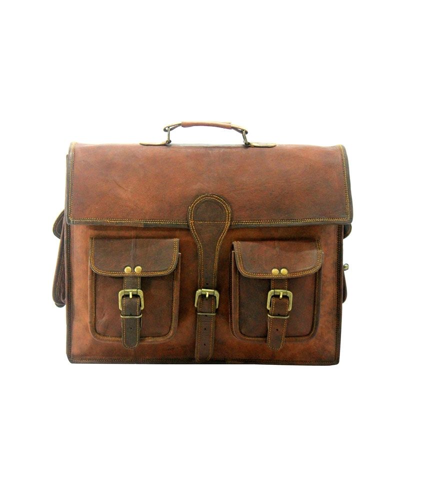 Urban Dezire Brown Leather Messenger Bags - Buy Urban Dezire Brown ...