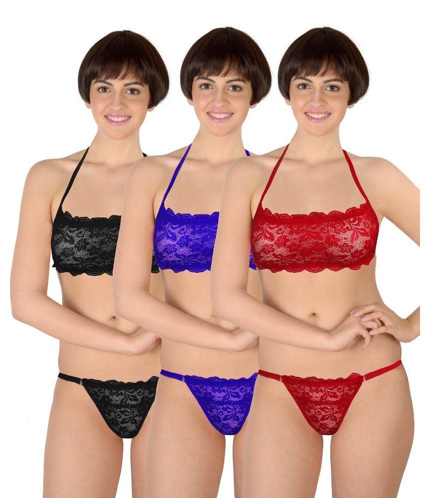     			Selfcare Pack of 3 Nylon Women's Everyday Bra ( Multi Color )