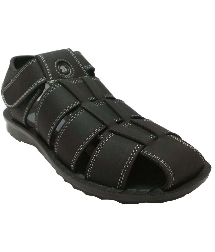 Bata Black Leather Sandals For Men - Buy Bata Black Leather Sandals For ...