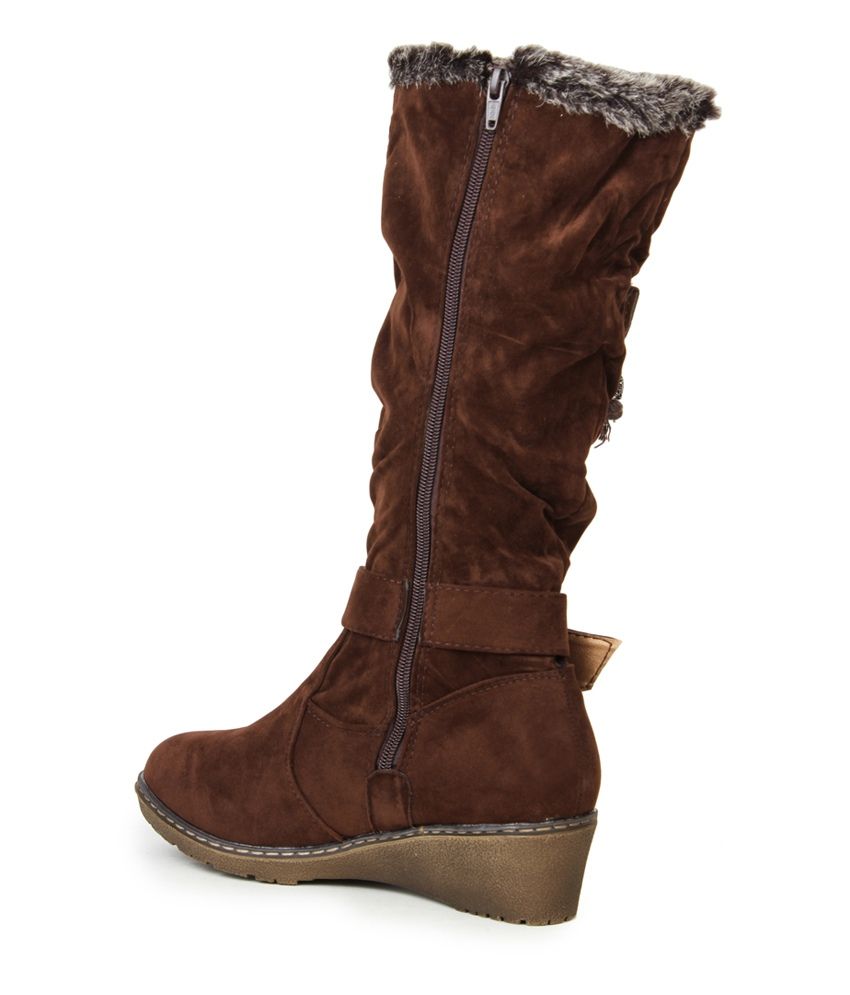 flat knee length boots