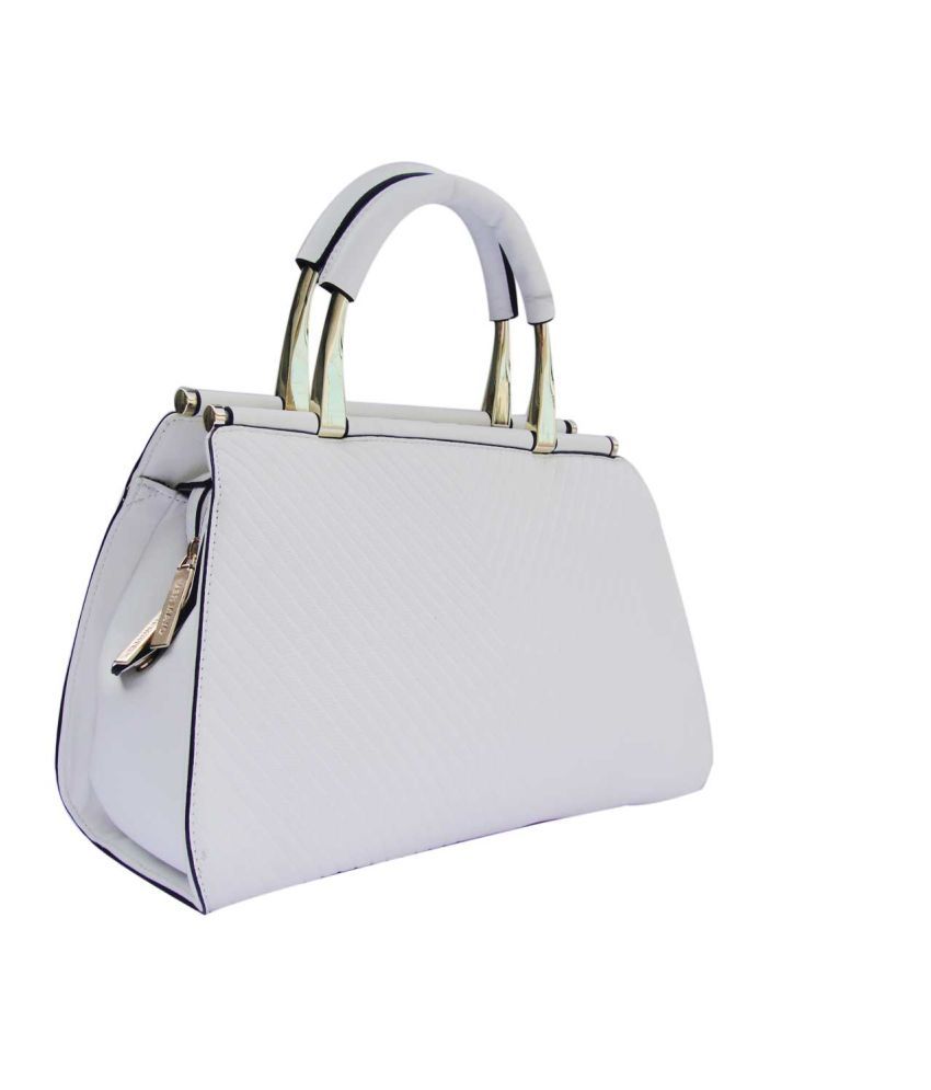 small white shoulder handbag