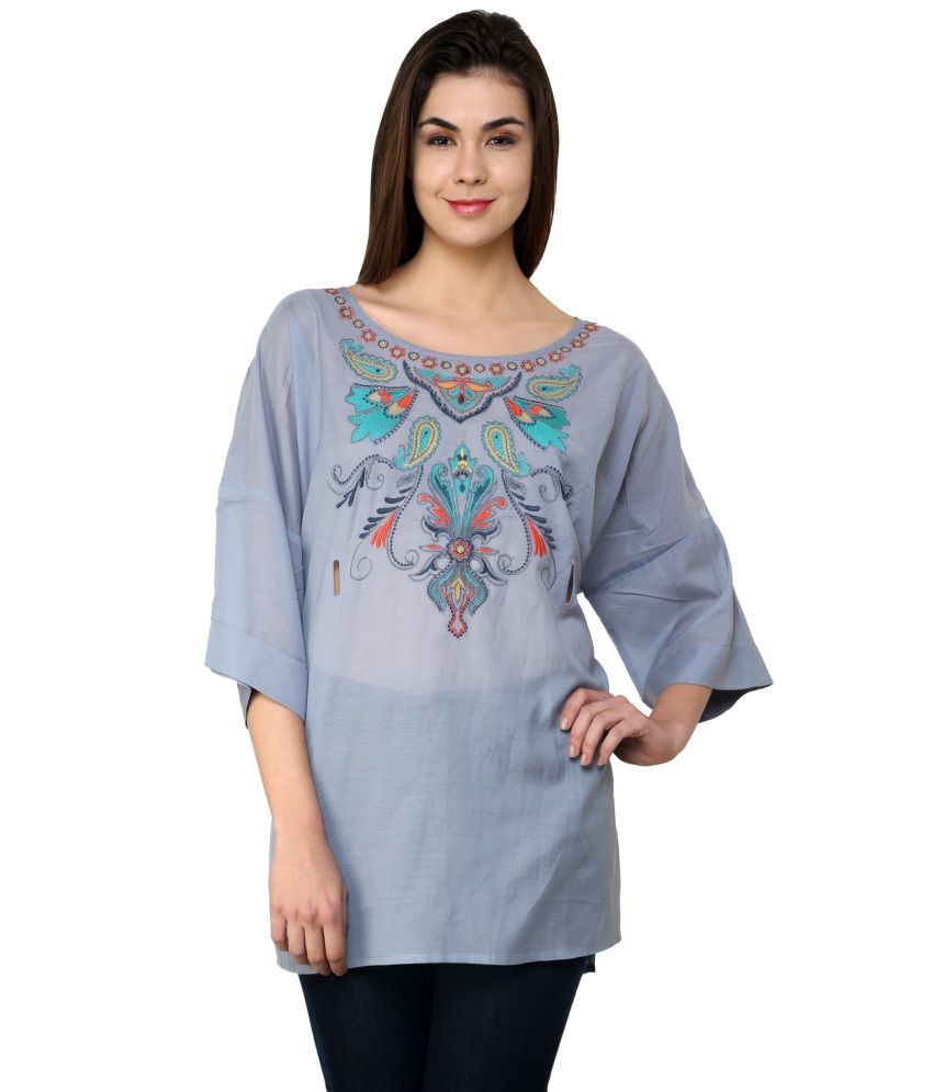 Rena Love Grey Tunic - Buy Rena Love Grey Tunic Online at Best Prices ...