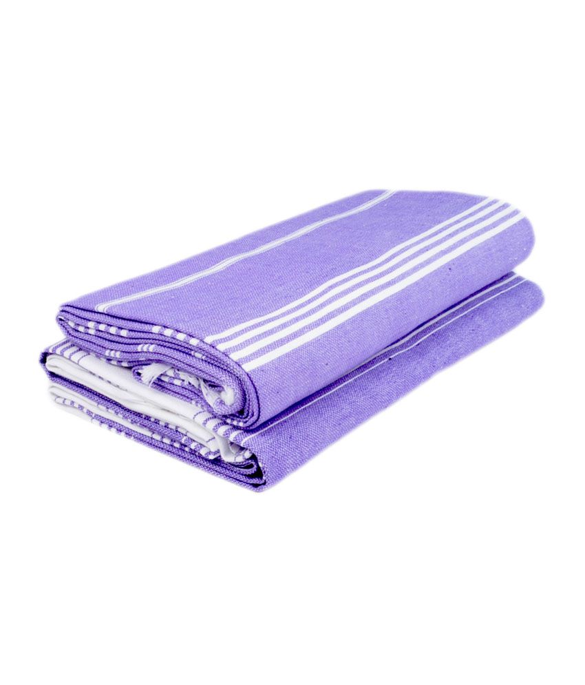     			Sathiyas Single Cotton Bath Towel - Purple