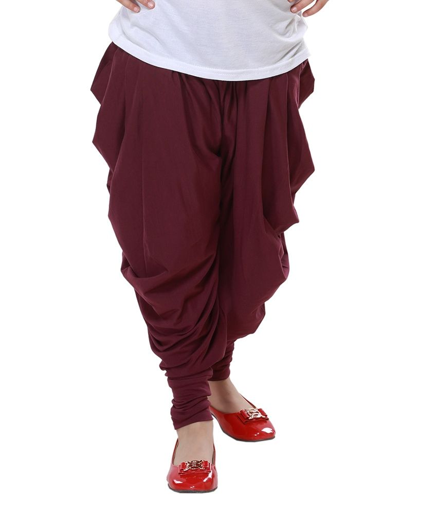 Girlish Purple Cotton Patiala Pant - Buy Girlish Purple Cotton Patiala ...