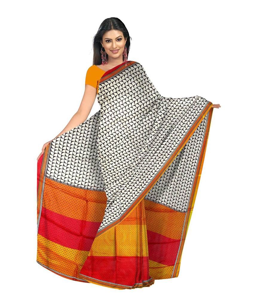 Manu Fashion Multicoloured Bhagalpuri Silk Saree Buy Manu Fashion