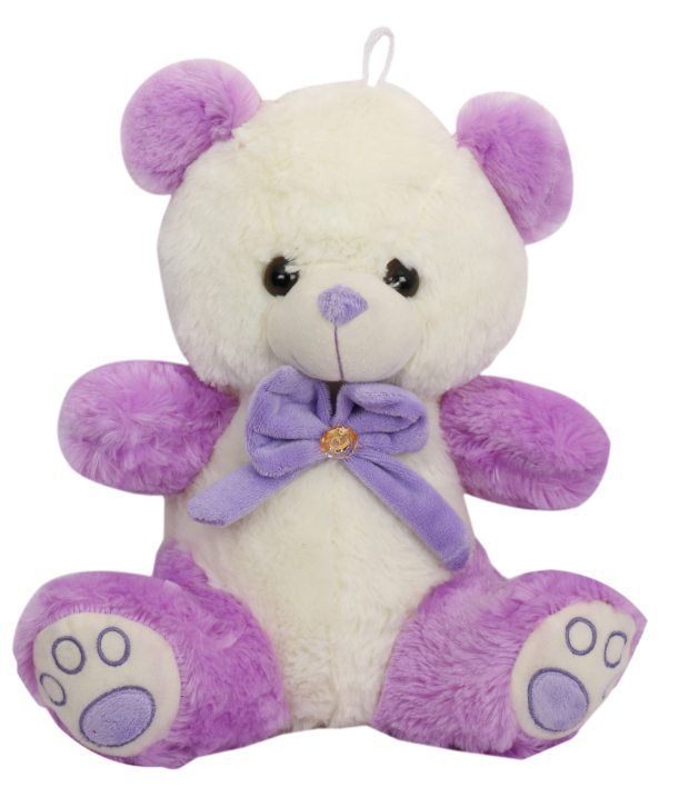     			Tickles Tie Teddy Stuffed Soft Plush Toy for Kids Love Girl Birthday Gifts (Color: Purple Size: 42 cm)