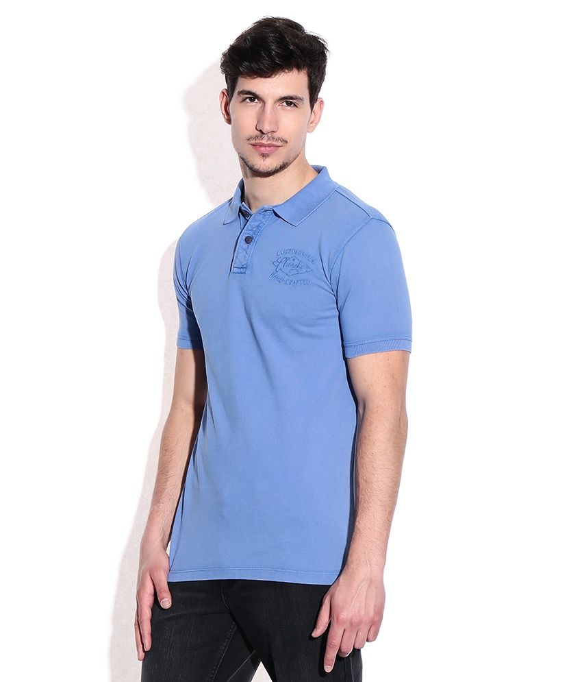 Cherokee Blue Cotton Polo T-Shirts - Buy Cherokee Blue Cotton Polo T ...