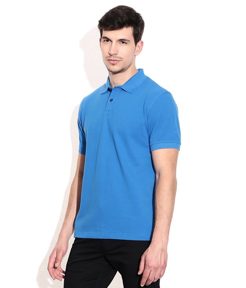 Indian Terrain Blue Polo T-Shirt - Buy Indian Terrain Blue Polo T-Shirt ...