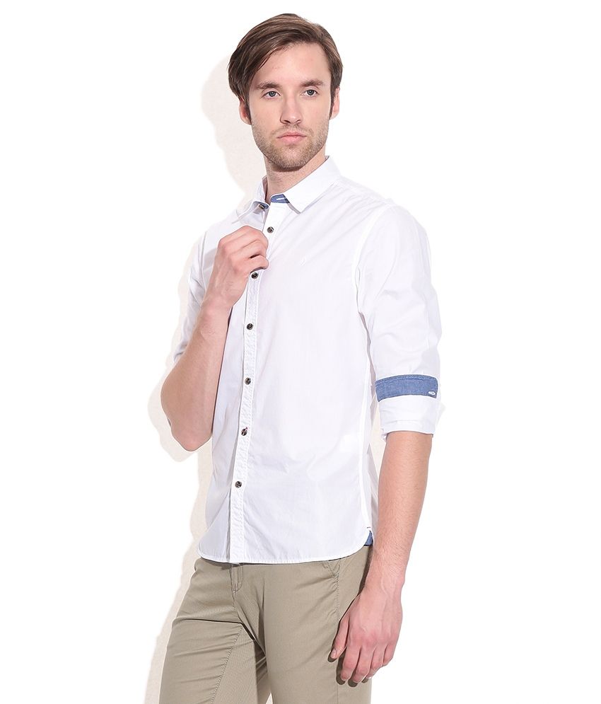 indian terrain white linen shirts