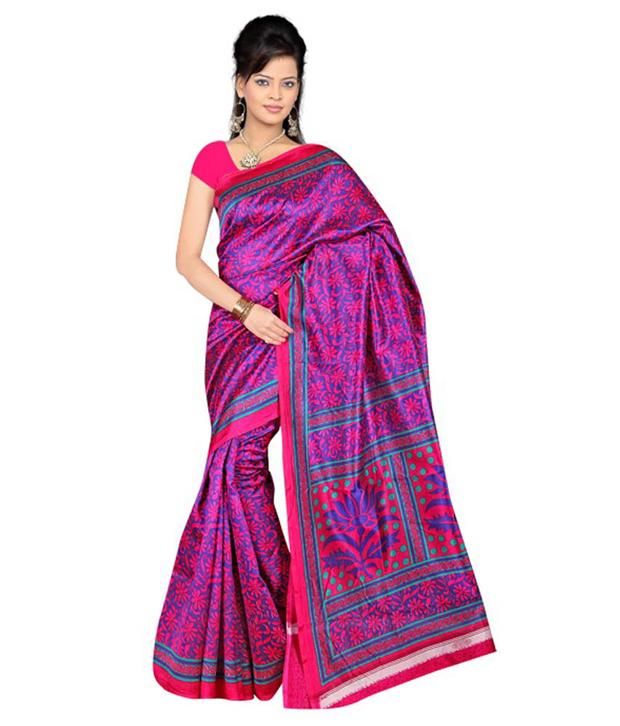 Milan Sarees Silk Printed Saree Buy Milan Sarees Silk Printed Saree