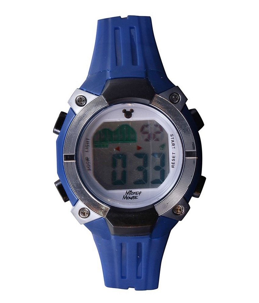 Disney Blue & Silver Mickey Mouse Digital Watch For Boys Price in India ...