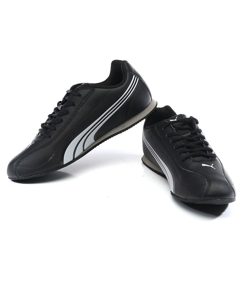puma black shoes without laces