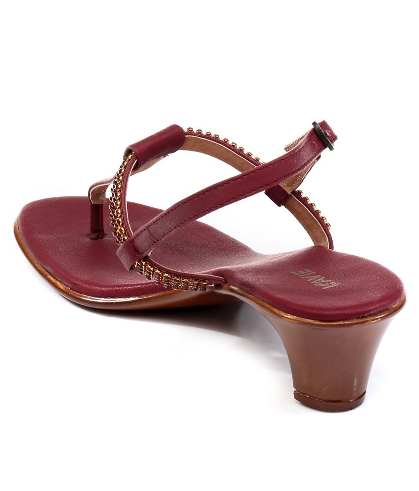 maroon dress sandals