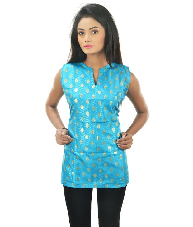 satin kurti neck design