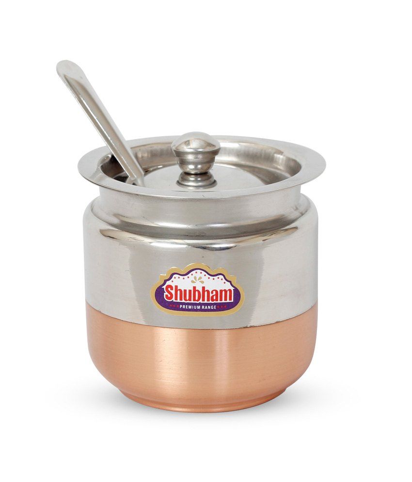Shubham Ghee Pot/Oil Container Copper bottom 250 ml Large Anarkali