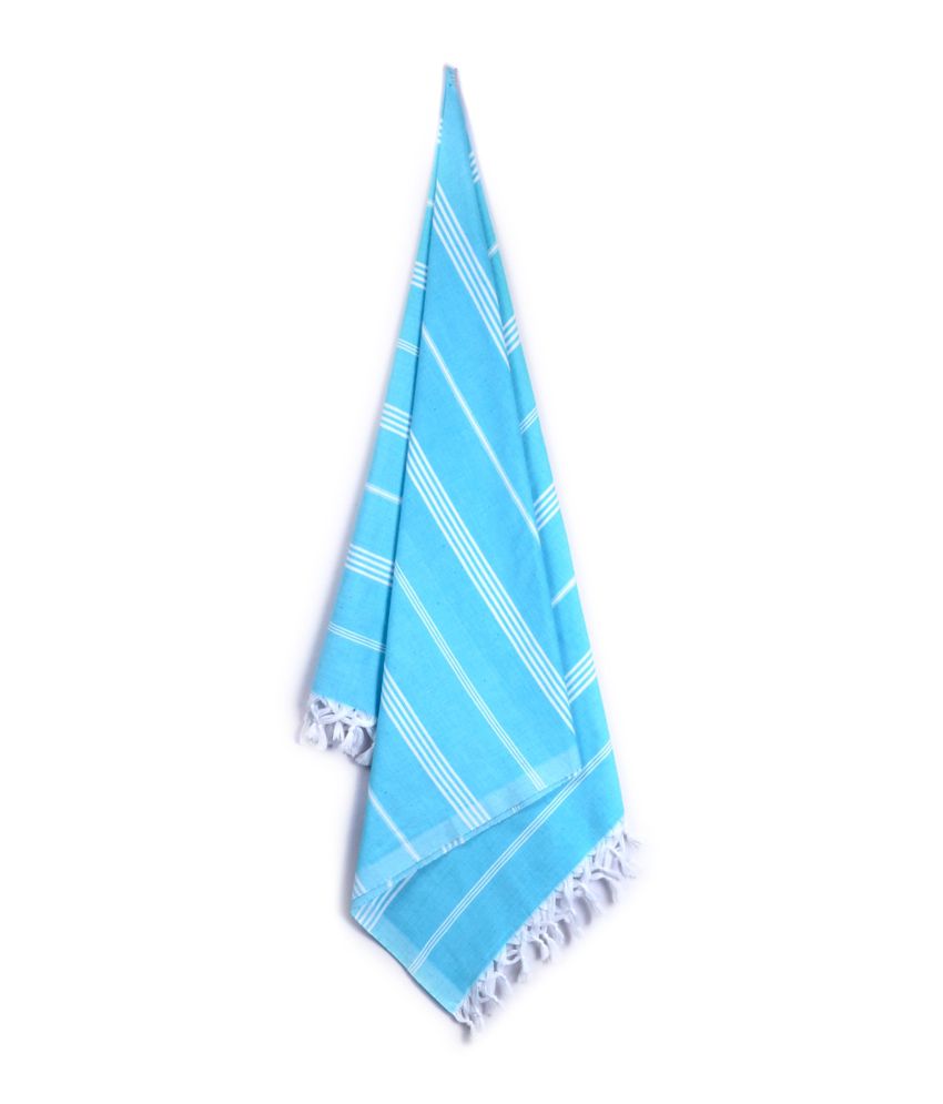     			Sathiyas Single Cotton Bath Towel - Blue