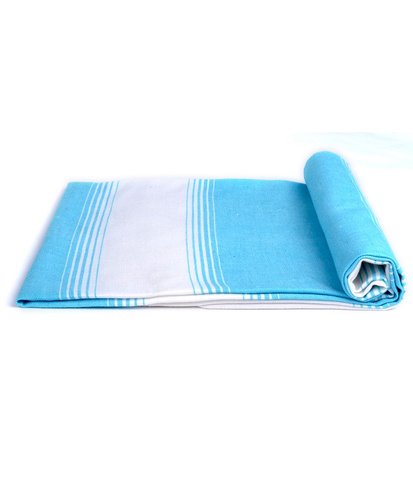     			Sathiyas - Multicolor Cotton Colorblock Bath Towel (Pack of 1)