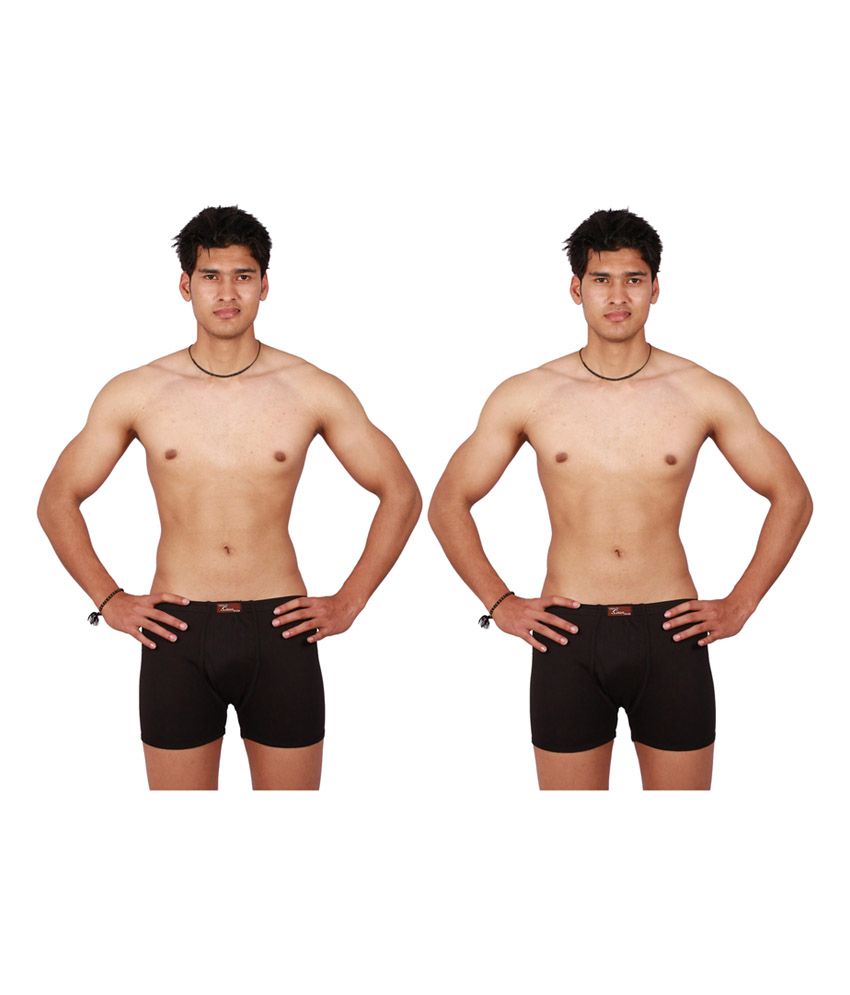     			Vimal Jonney Sam Black Trunks For Men - Pack Of 2