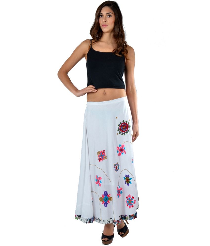 Buy Striyah Couture White Cotton Skirts Online at Best Prices in India