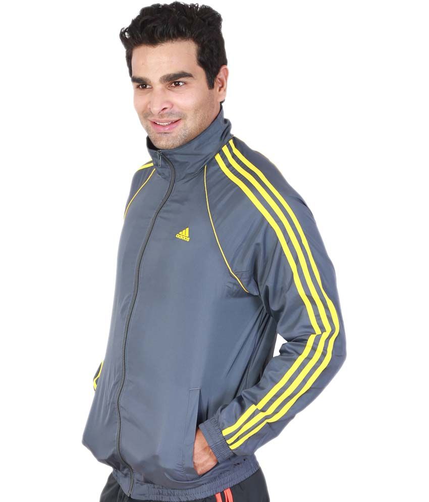 Adidas Gray Polyester Casual Jacket - Buy Adidas Gray Polyester Casual